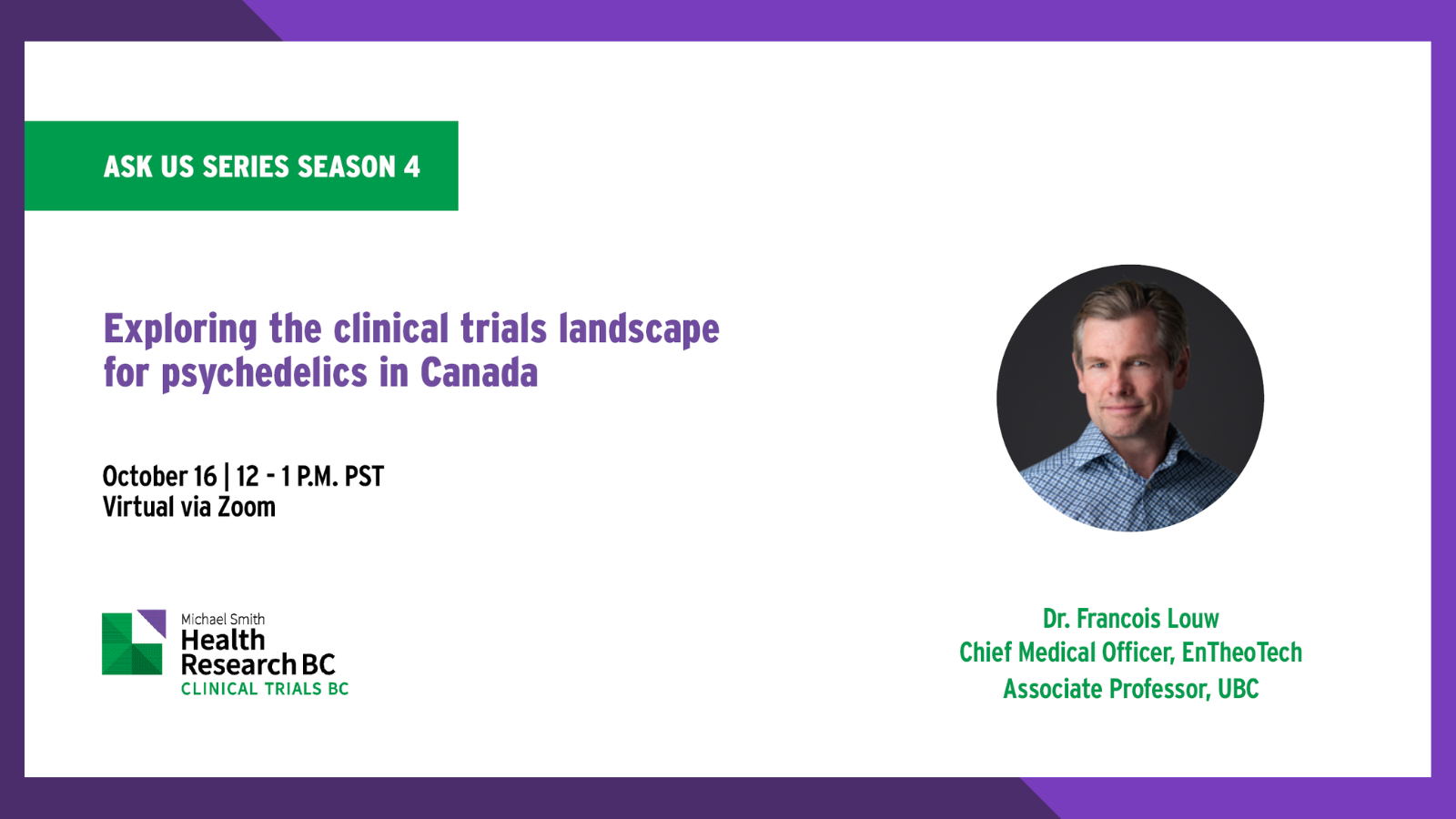ASK US series: Exploring the clinical trials landscape for psychedelics in Canada