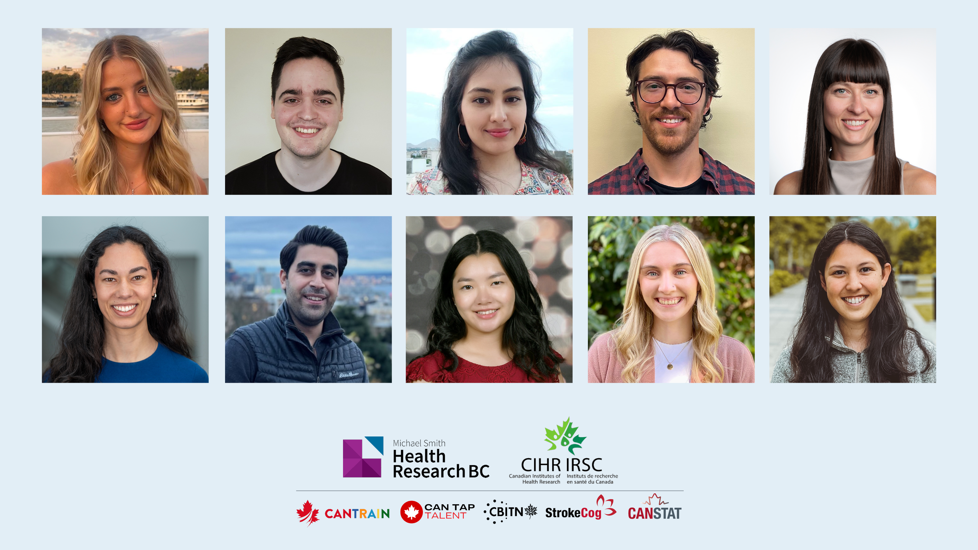 2024 CTTP awardees, from top left to right: Una Spasovski, Michael Diaz Stewart, Mahtab Matin, Kyle Missen, Marie Pier St. Laurent, Kaela Cranston, Amir Rad, Dana Lao, Amanda Willms, Olivia Ferguson