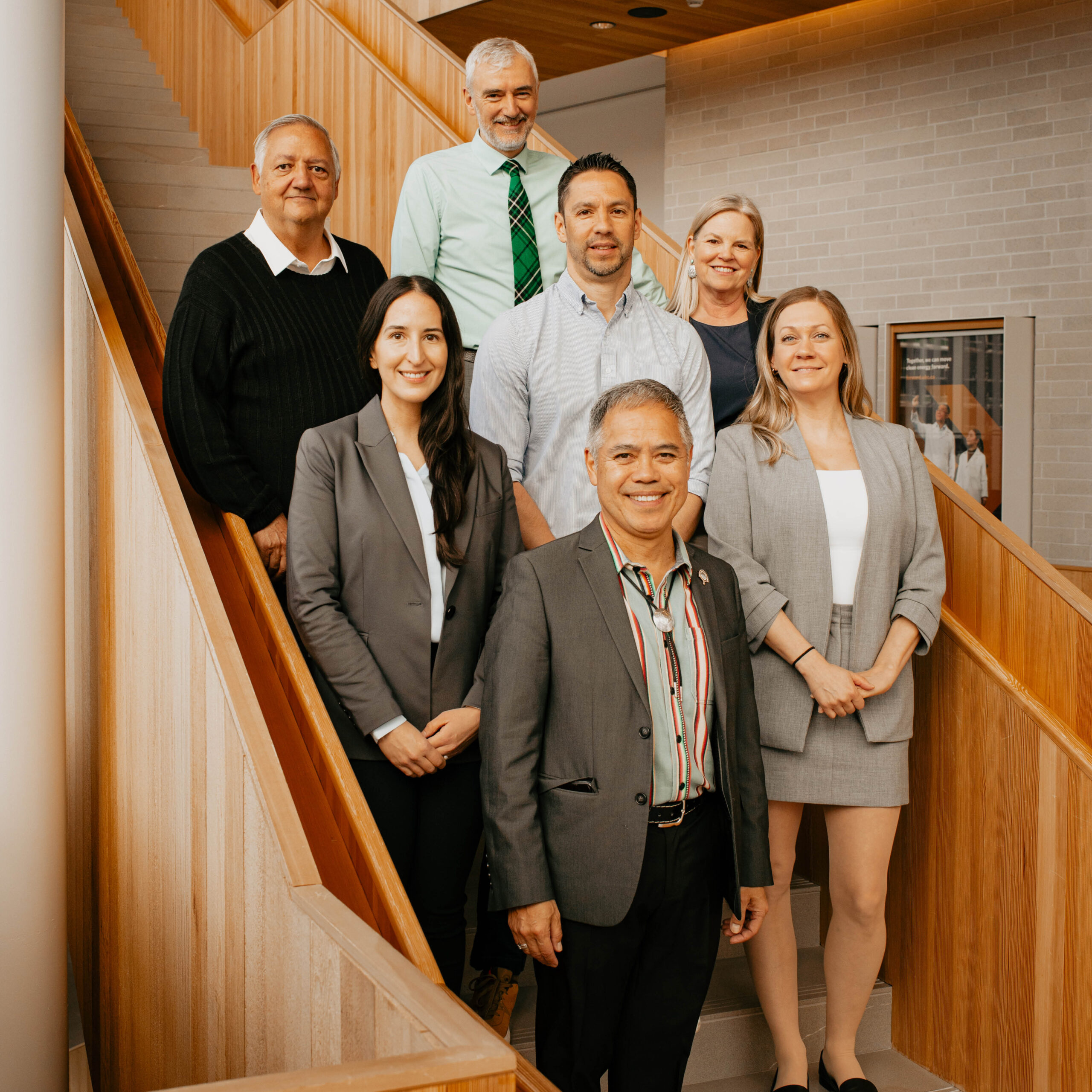 Leaders supporting the Indigenous Health Research Ethics in Clinical Research Symposium. Left to right, top to bottom: Dr. Jeffrey Reading, Dr. Stirling Bryan, Dr. Krista Stelkia, Mark Matthew, Gillian Corless, Dr. Evan Adams, Tara Erb.